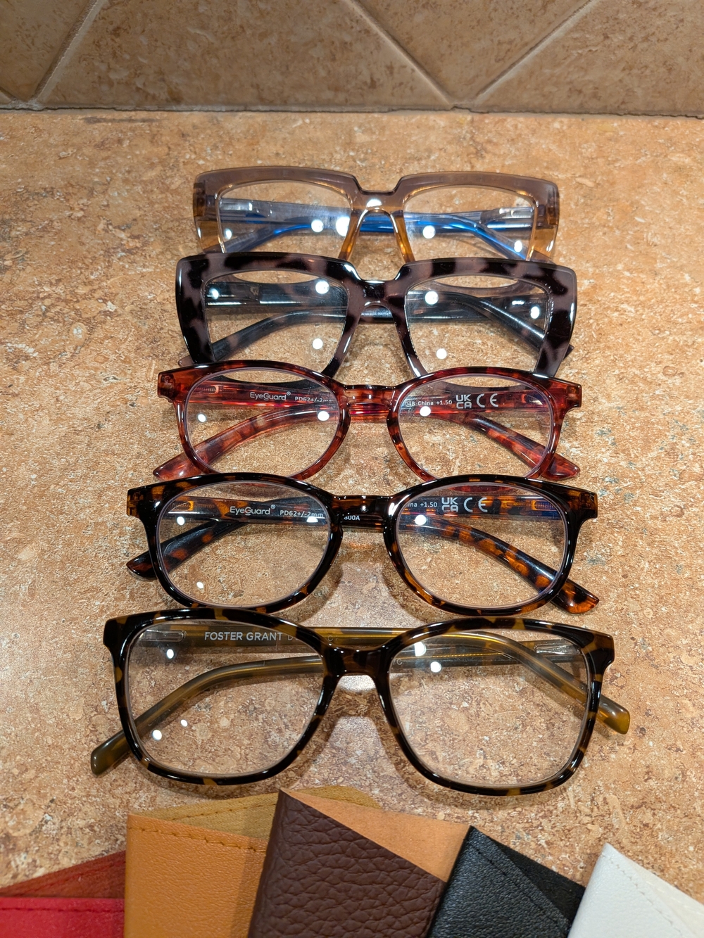 5) 1.5 x Reading Glasses